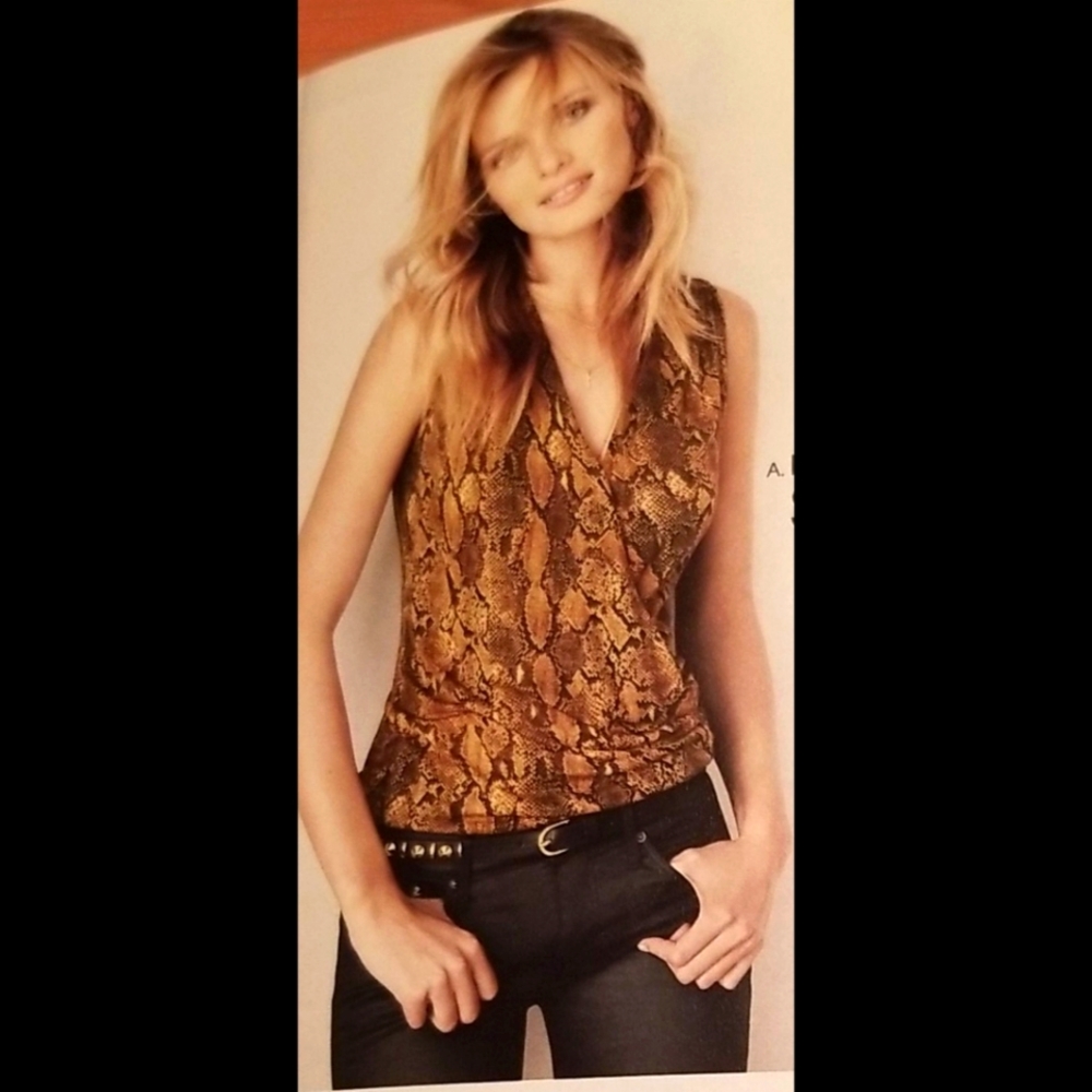H&M Snakeskin Drape Top - Picture 2 of 9